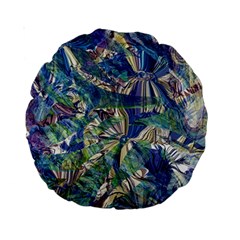 Blue Blend Standard 15  Premium Round Cushions by kaleidomarblingart