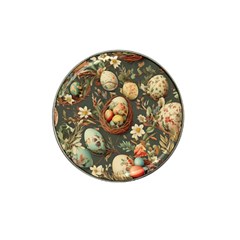 Charming Seamless Pattern Vintage Easter Floral Motif Hat Clip Ball Marker (4 Pack) by dflcprintsclothing