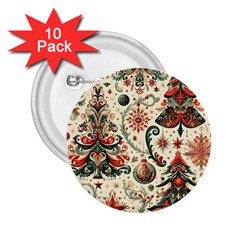 Christmas Tree Snow 2 25  Buttons (10 Pack)  by Bedest