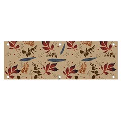 Leaves Pattern Teal Seamless Fall Banner And Sign 6  X 2  by Sabxi