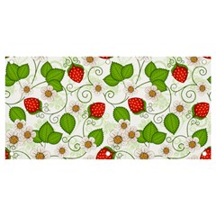 Strawberry Fruit Pattern Leaves Banner And Sign 4  X 2  by Sabxi