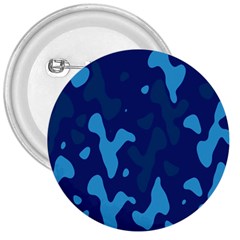 Blue Camouflage Pattern 3  Buttons by kyorashop23