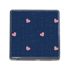 Corazones, Blue, Pattern Memory Card Reader (square 5 Slot) by kyorashop23