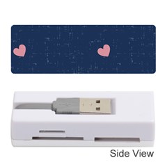 Corazones, Blue, Pattern Memory Card Reader (stick) by kyorashop23