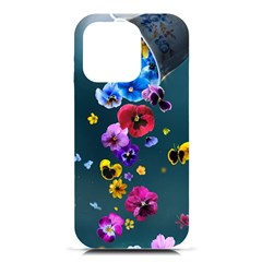 Falling Flowers, Art, Coffee Cup Iphone 16 Pro Black Uv Print Pc Hardshell Case by kyorashop23