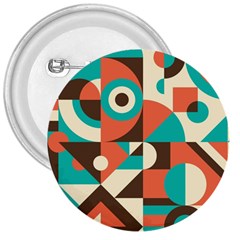 Retro Colorful Background, Retro Abstraction 3  Buttons by kyorashop23