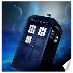 Tardis Doctor Who Space Blue Canvas 16  X 16  by Cemarart