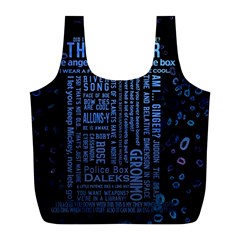 Doctor Who Tardis Full Print Recycle Bag (l) by Cemarart