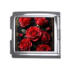 Red Roses Mega Link Italian Charm (18mm) by Sabxi