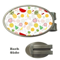 Pattern Seamless Texture Fruit Money Clips (oval)  by Sabxi