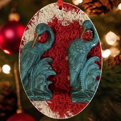 Birds Uv Print Acrylic Ornament Oval by bestdesignintheworld