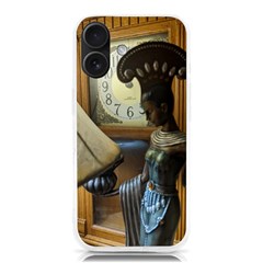 Clock And Lady Iphone 16 Tpu Uv Print Case by bestdesignintheworld