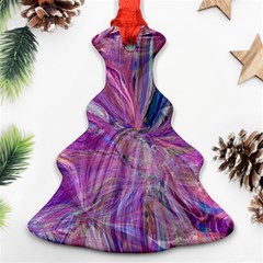 Pink On Magenta Christmas Tree Ornament (two Sides) by kaleidomarblingart