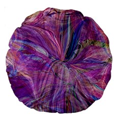 Pink On Magenta Large 18  Premium Round Cushions by kaleidomarblingart