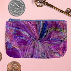 Pink On Magenta Large Coin Purse by kaleidomarblingart
