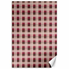 Retro 60s 50s Plaid Pattern 2 Canvas 20  X 30  by violetheavensky