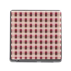 Retro 60s 50s Plaid Pattern 2 Memory Card Reader (square 5 Slot) by violetheavensky