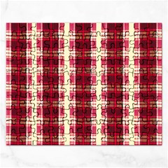 Retro 60s 50s Plaid Pattern 4 Rectangular Jigsaw Puzzl by violetheavensky