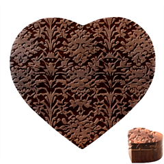 Gothic Leaf Pattern 4 Heart Wood Jewelry Box by violetheavensky