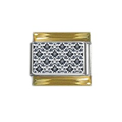 Gothic Leaf Pattern Gold Trim Italian Charm (9mm) by violetheavensky