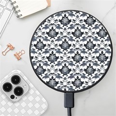 Gothic Leaf Pattern Wireless Fast Charger(black) by violetheavensky