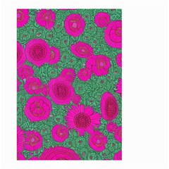 Mid Century Retro Floral 1970s 1960s Pattern 97 Small Garden Flag (two Sides) by violetheavensky