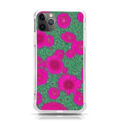 Mid Century Retro Floral 1970s 1960s Pattern 97 Iphone 11 Pro Max 6 5 Inch Tpu Uv Print Case by violetheavensky
