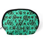 Mid Century Retro Floral 1970s 1960s Pattern 102 Accessory Pouch (Medium) Back