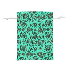 Mid Century Retro Floral 1970s 1960s Pattern 102 Lightweight Drawstring Pouch (l) by violetheavensky