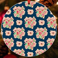 Retro 1880s Flowers Pattern 7 Uv Print Acrylic Ornament Round by violetheavensky