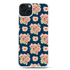 Retro 1880s Flowers Pattern 7 Iphone 15 Tpu Uv Print Case by violetheavensky