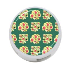 Retro 1880s Flowers Pattern 6 4-port Usb Hub (two Sides) by violetheavensky