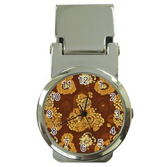 Mid Century Retro Floral 1970s 1960s Pattern 95 Money Clip Watches by violetheavensky