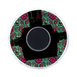 Retro 1880s Flowers Pattern 3 On-the-Go Memory Card Reader Back