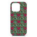 Retro 1880s Flowers Pattern 3 iPhone 16 Pro Black UV Print PC Hardshell Case Front