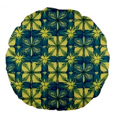 Royal Fractal Pattern 2 Large 18  Premium Flano Round Cushions by violetheavensky