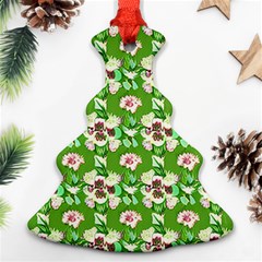 Retro 1880s Flowers Pattern 4 Christmas Tree Ornament (two Sides) by violetheavensky