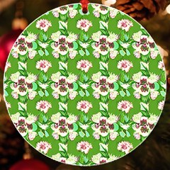 Retro 1880s Flowers Pattern 4 Uv Print Acrylic Ornament Round by violetheavensky
