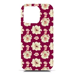 Retro 1880s Flowers Pattern Iphone 16 Pro Black Uv Print Pc Hardshell Case by violetheavensky
