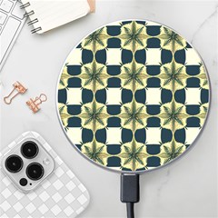 Royal Fractal Pattern Wireless Fast Charger(white) by violetheavensky