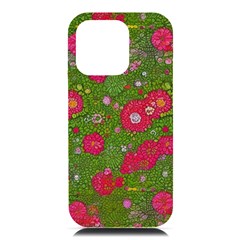 Mid Century Retro Floral 1970s 1960s Pattern 88 Iphone 16 Pro Max Black Uv Print Pc Hardshell Case by violetheavensky