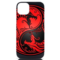 Red Yin Yang Dragons Iphone 14 Plus Black Uv Print Pc Hardshell Case by JeffBartels