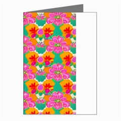 Retro 40s 50s Mexico Flowers Pattern Greeting Cards (pkg Of 8) by violetheavensky