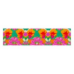 Retro 40s 50s Mexico Flowers Pattern Banner And Sign 4  X 1  by violetheavensky
