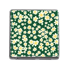 Mid Century Retro Floral 1970s 1960s Pattern 93 Memory Card Reader (square 5 Slot) by violetheavensky