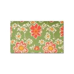 Retro 40s 50s Mexico Flowers Pattern 3 Sticker (rectangular) by violetheavensky
