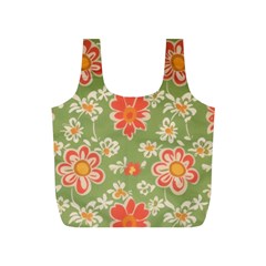 Retro 40s 50s Mexico Flowers Pattern 3 Full Print Recycle Bag (s) by violetheavensky