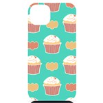 Retro 40s 50s Cupcake Pattern 3 iPhone 14 Plus Black UV Print PC Hardshell Case Front