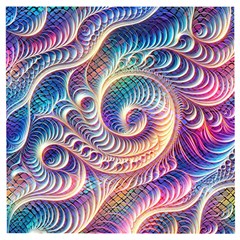 Abstract Fractal Art Swirl Pattern Wooden Puzzle Square by Salmanaz77