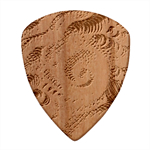 Abstract Fractal Art Swirl Pattern Wood Guitar Pick (Set of 10) Front